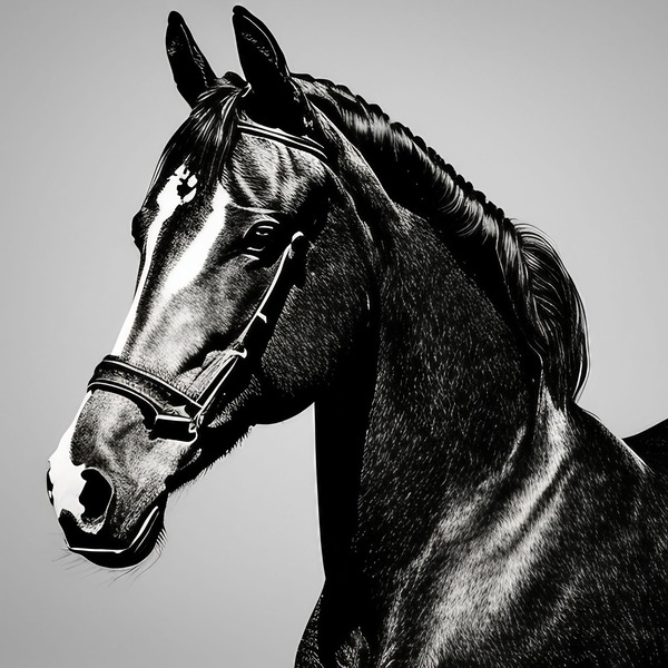 Sinbad. Horse. Line Art. by The Artful Mane