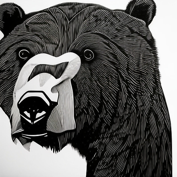 The Bear. Line Art. by The Artful Mane